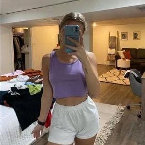 small purple romwe crop tank